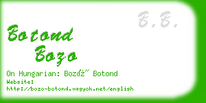 botond bozo business card